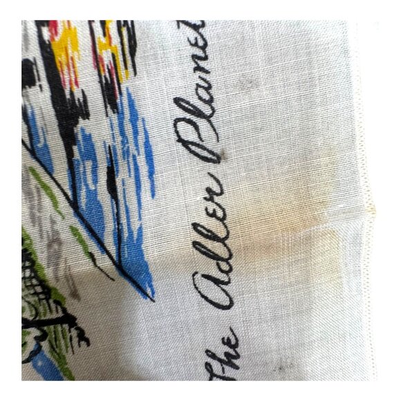 Vintage Chicago Illinois City State Landmarks RARE Souvenir Handkerchief READ - Picture 11 of 13